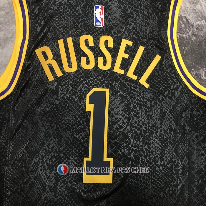 Maillot Los Angeles Lakers D'angelo Russell NO 1 Mamba 2021-22 Noir